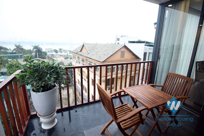 Nice apartment with outdoor balcony for rent on Westlake side, Tay Ho, Hanoi